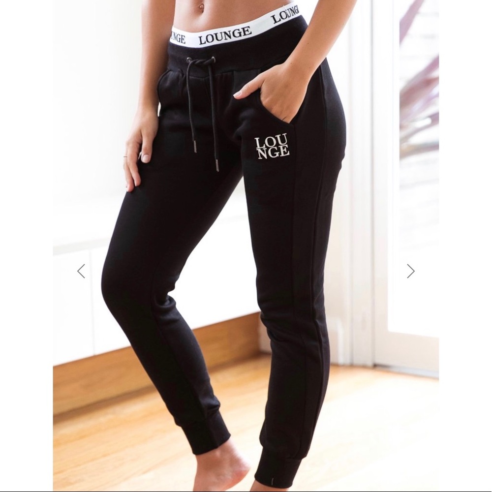 Lounge - Black Fitted Joggers
